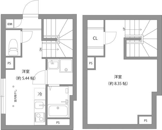MONSOLEIL水天宮佐賀マンション(1DK/1階)の間取り写真