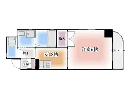 サンステイツ(1K/5階)の間取り写真