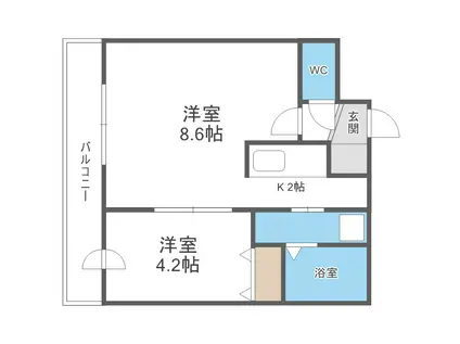 LA SERENE MISONO(1LDK/3階)の間取り写真
