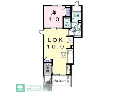 カーサ アリエッタ(1LDK/1階)の間取り写真