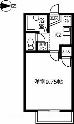 ハイツアグラ(1K/2階)の間取り写真