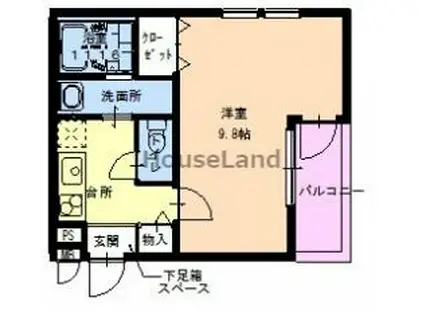 フジパレス木広町(1K/2階)の間取り写真