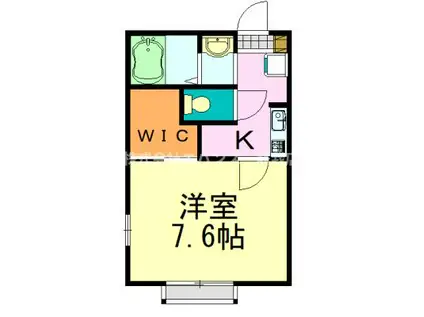 メゾンドール(1K/2階)の間取り写真