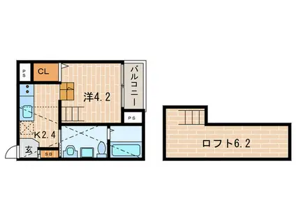 リヴェールメゾン(1K/1階)の間取り写真