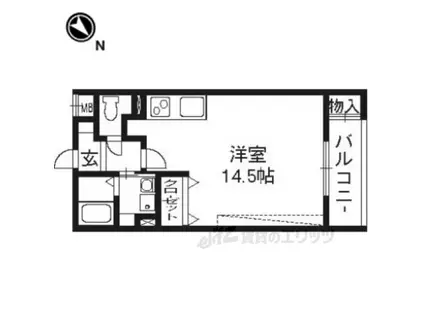 ウイング東山(ワンルーム/3階)の間取り写真