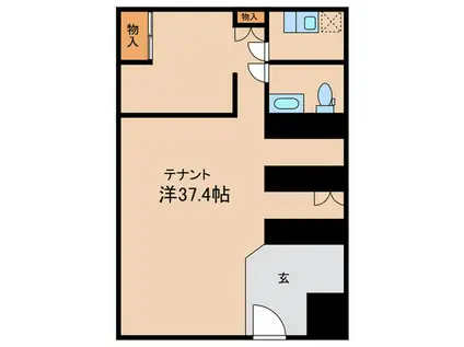 日宝エミール西千石(ワンルーム/1階)の間取り写真