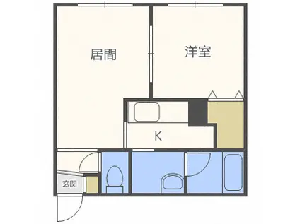 シティプラザ澄川(1LDK/4階)の間取り写真