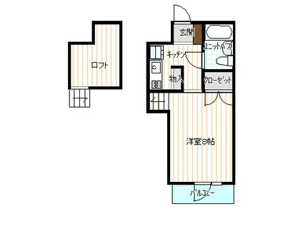 門井マンション(1K/3階)の間取り写真