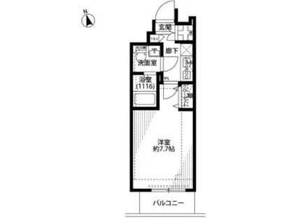 プレール・ドゥーク西川口(1K/4階)の間取り写真