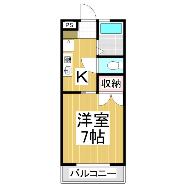 ELRVER(1K/3階)の間取り写真