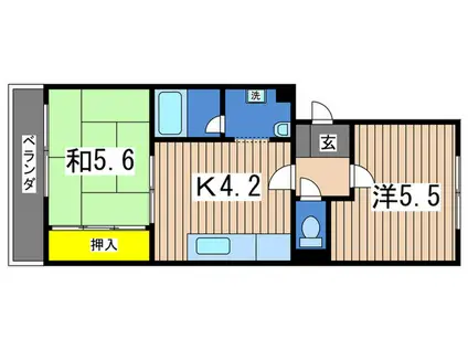 M・ステージ保土ヶ谷(2K/4階)の間取り写真