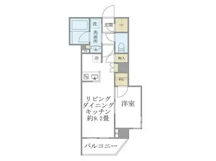 SOLAST SQUARE綾瀬(1LDK/4階)の間取り写真