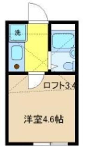 シャンテ立花II(1K/1階)の間取り写真