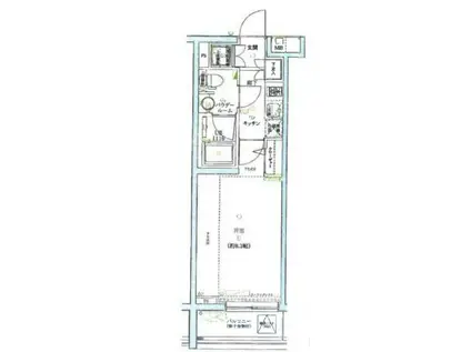 スパシエソリデ世田谷砧(1K/3階)の間取り写真