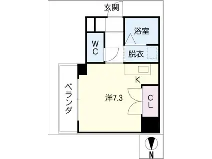 TSドリーム名駅南(ワンルーム/4階)の間取り写真