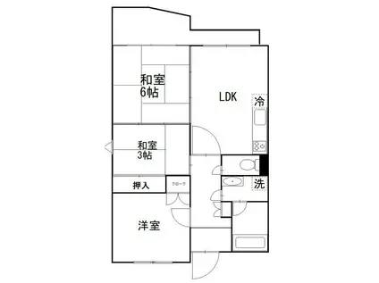 DRホームズ千歳烏山(3LDK/2階)の間取り写真