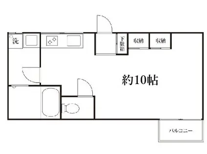 ガーデンホーム池上(ワンルーム/4階)の間取り写真