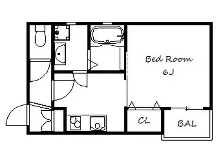COLABO住吉駅前ノース(1K/3階)の間取り写真