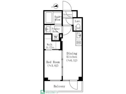 イプセ馬込(1DK/5階)の間取り写真