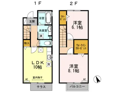 立志舎III(2LDK/1階)の間取り写真