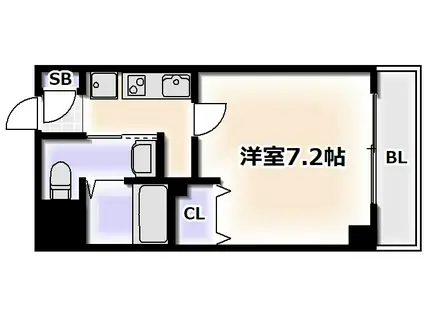 Mプラザ長居駅前(1K/9階)の間取り写真