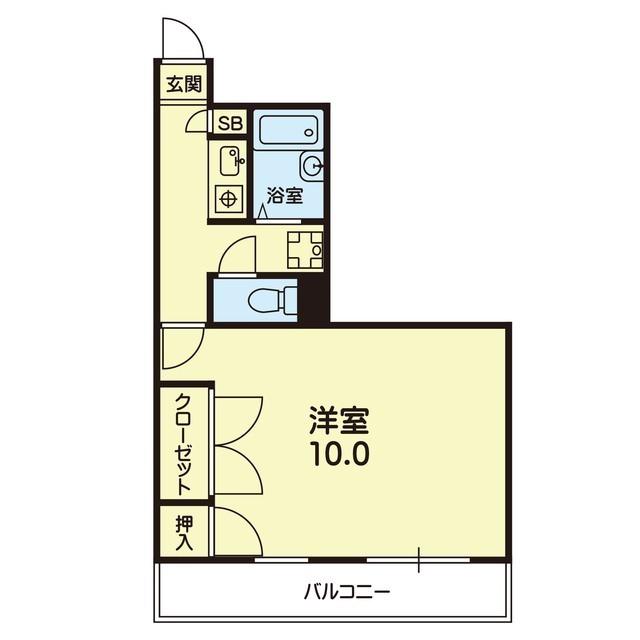 まりんハイツIII(1K/2階)の間取り写真
