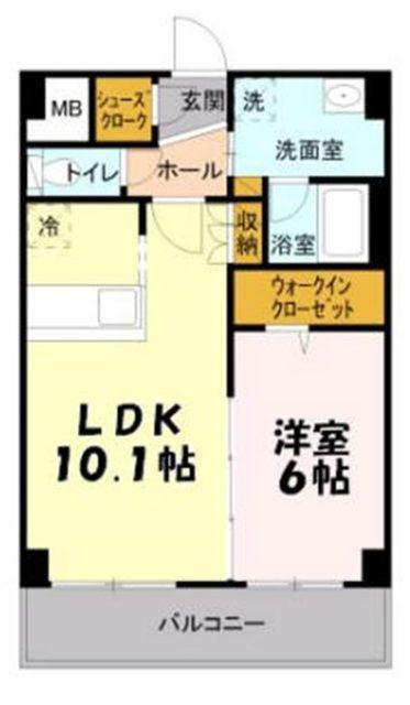 フェアレーンアネックス(1LDK/3階)の間取り写真