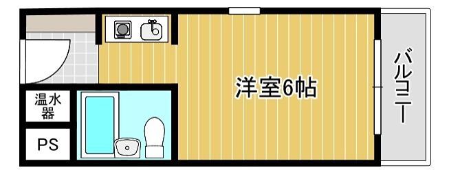 ジョイフルKIKUSUI(1K/2階)の間取り写真