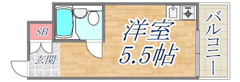 モンセリーチェ甲東園(ワンルーム/3階)の間取り写真
