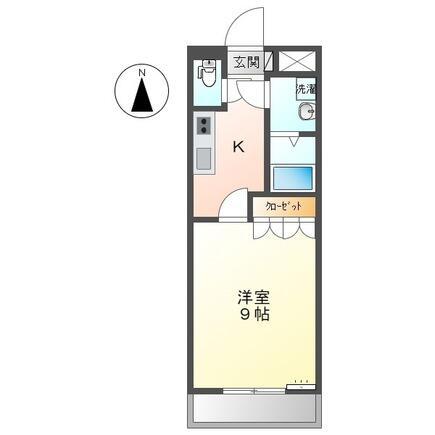 サンモール中島 A(1K/2階)の間取り写真