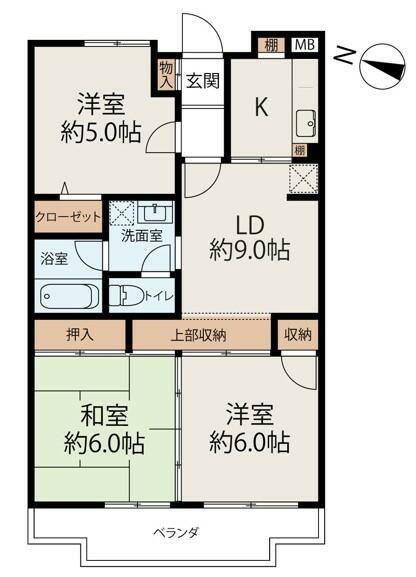 アーバンルミネ(3DK/2階)の間取り写真