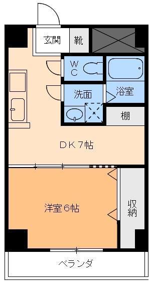 ライブタウン高砂(1DK/5階)の間取り写真