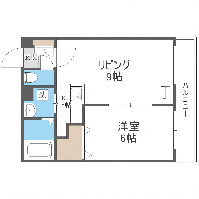 リアン213(1LDK/4階)の間取り写真