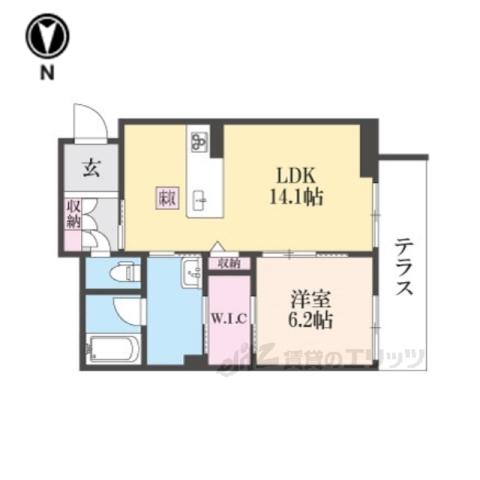 グランクォーレ(1LDK/1階)の間取り写真
