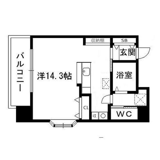 コンフォートEXE一番町(ワンルーム/5階)の間取り写真