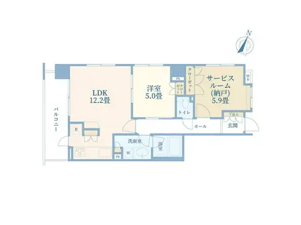 プレシス東神田(1SLDK/8階)の間取り写真