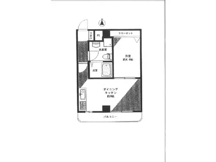 オリエント麻布十番(1LDK/5階)の間取り写真