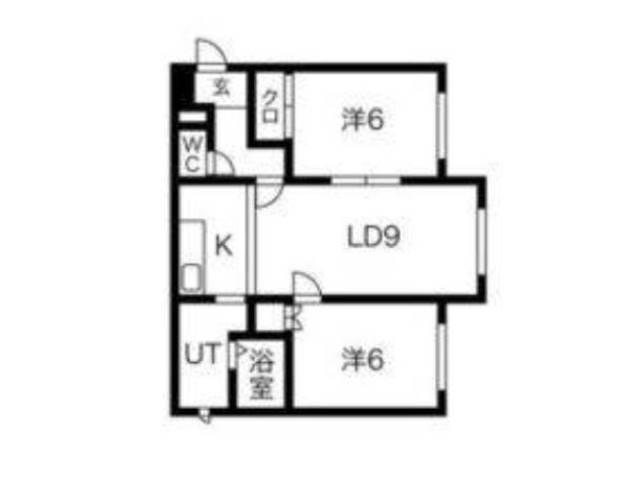 プラザイン西町(2LDK/3階)の間取り写真