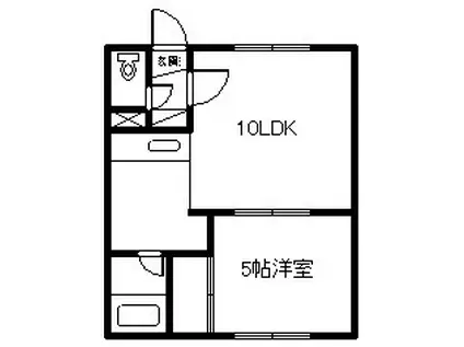 サンステージ122(1LDK/2階)の間取り写真