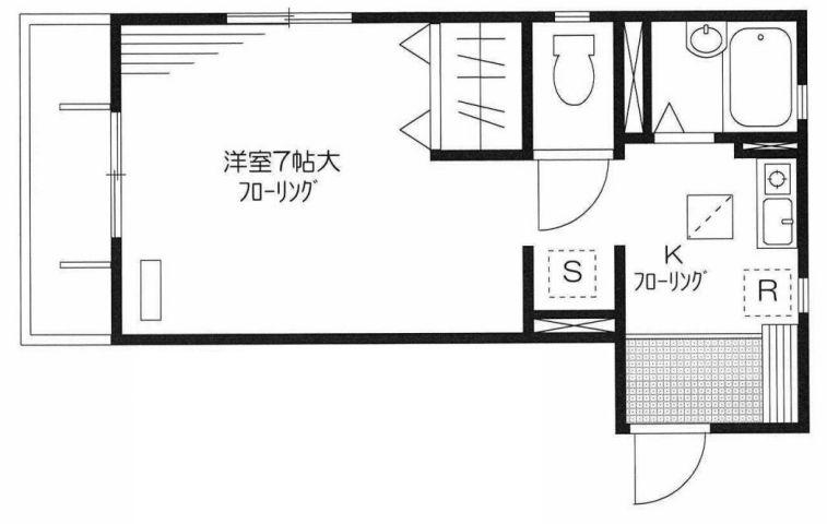 ソレイユ(1K/3階)の間取り写真