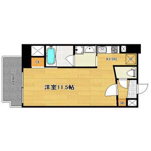 リッチナガモト(ワンルーム/3階)の間取り写真