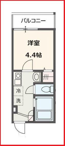 メルディア東向島I(1K/2階)の間取り写真