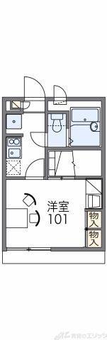 レオパレス総持寺ウエスト(1K/2階)の間取り写真
