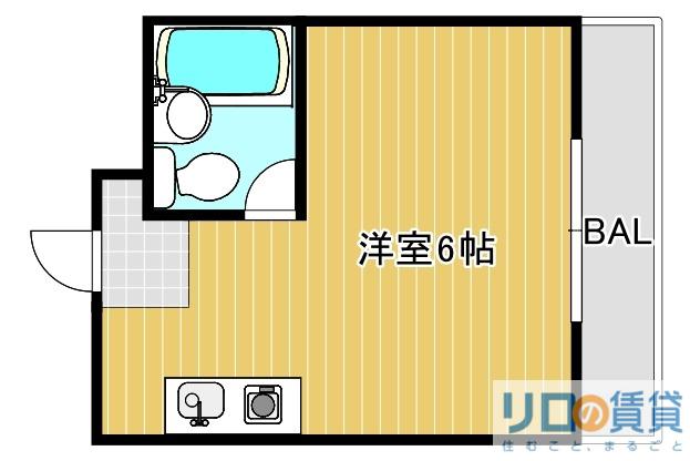 プレアール上新庄III(ワンルーム/3階)の間取り写真