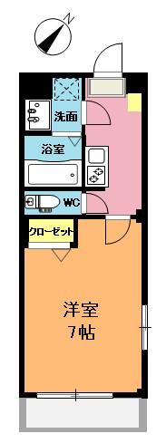 ラフェリシア愛宕(1K/4階)の間取り写真