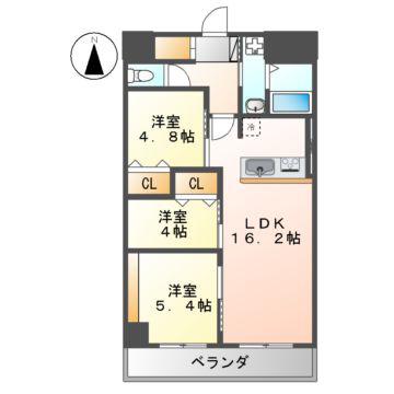 インプルーブ金山(3LDK/6階)の間取り写真