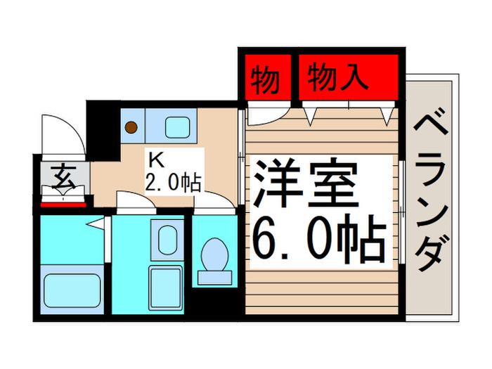 トライ梨本ビル(1K/4階)の間取り写真