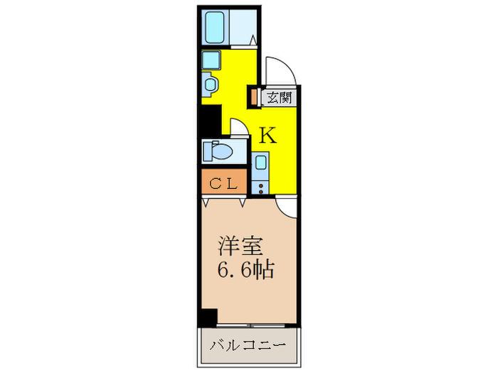 LA VIE 江坂イースト(1K/7階)の間取り写真