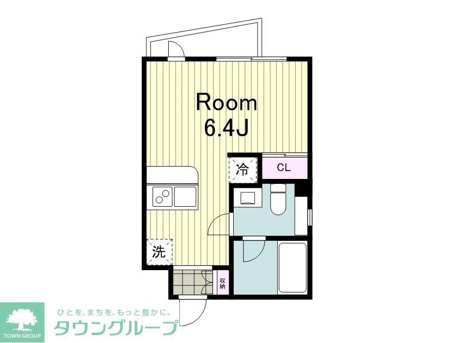 レグルス(1K/2階)の間取り写真