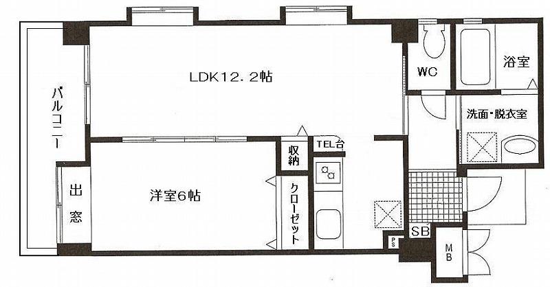 メゾンプアラニ(1LDK/3階)の間取り写真